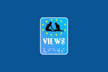 Background blue with VIEWS logo