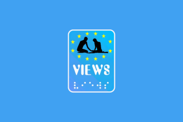 Background cyan with VIEWS logo