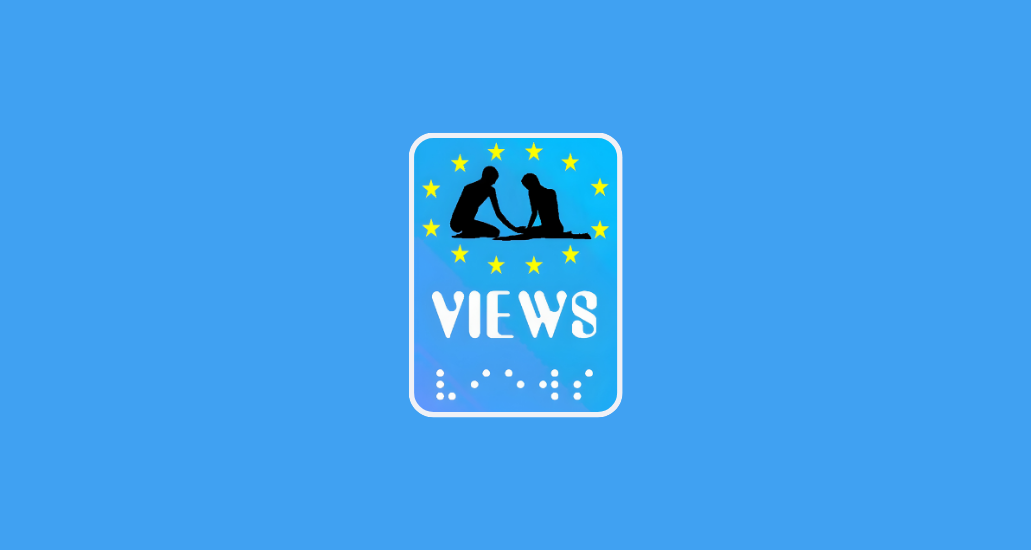 Background cyan with VIEWS logo