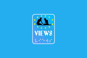 Background light blue with VIEWS logo